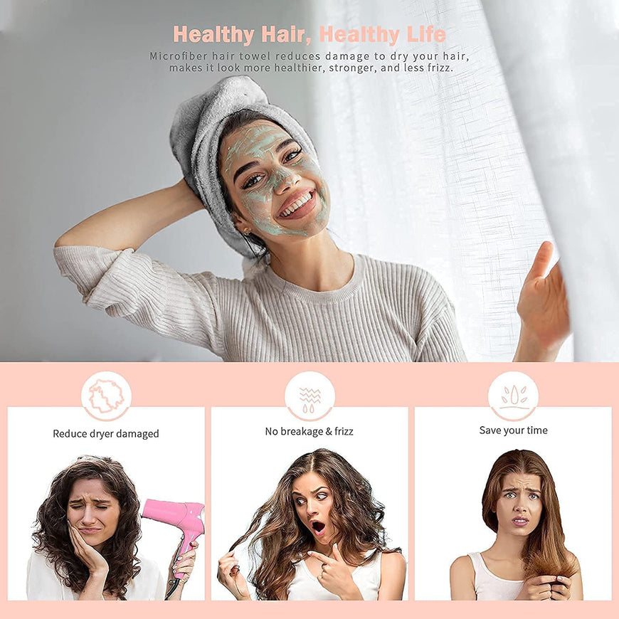 Head Hair Dry Towel Wrap